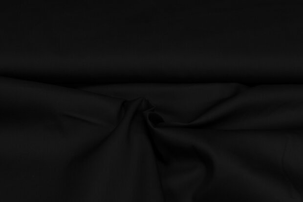 Baumwolle Popeline uni schwarz