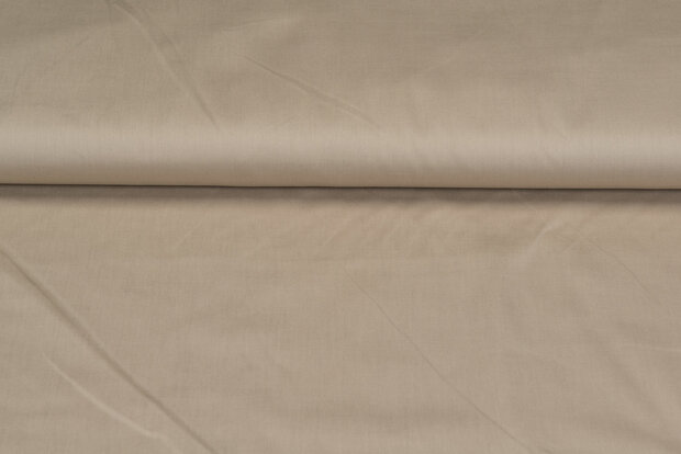 Baumwolle Popeline uni dunkel sand