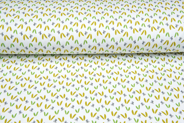 French Terry bedruckt butterfly ecru