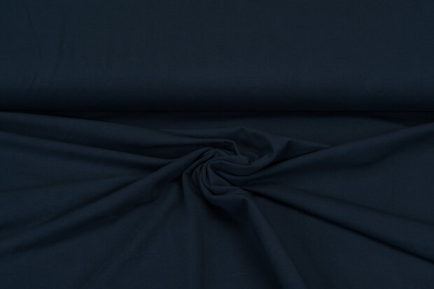 Baumwolljersey uni dunkelblau
