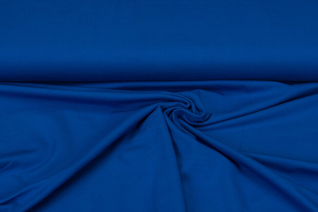 Baumwolljersey uni kobaltblau