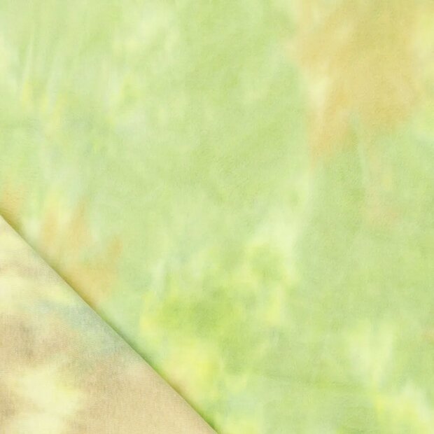 Alpenfleece Tie Dye lime gr&uuml;n