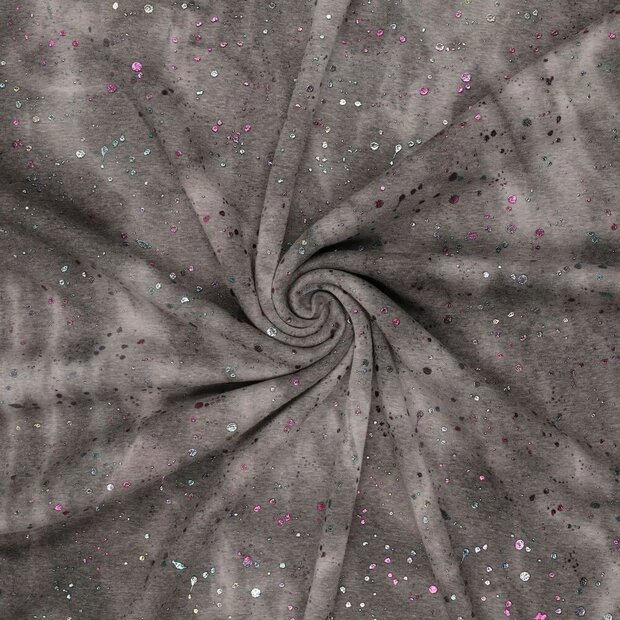 Alpenfleece Tie Dye Dropps dunkelgrau