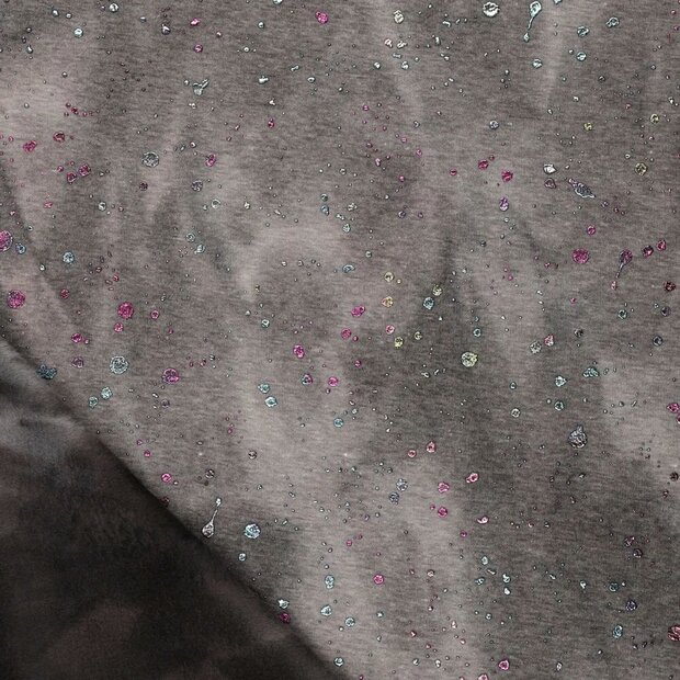 Alpenfleece Tie Dye Dropps dunkelgrau