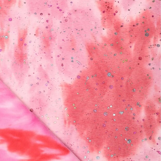 Alpenfleece Tie Dye Dropps rot-pink