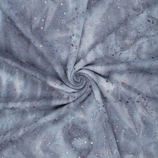 Alpenfleece Tie Dye Dropps jeansblau