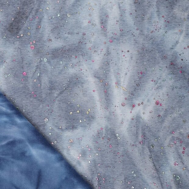 Alpenfleece Tie Dye Dropps jeansblau