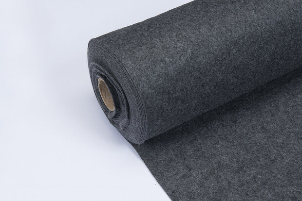 Filz 2mm dunkelgrau meliert