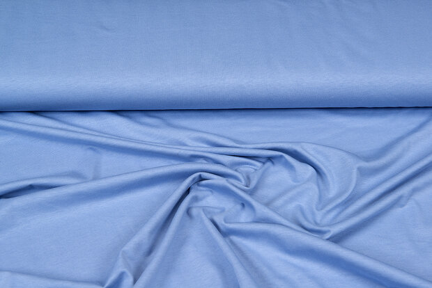 Viskose Jersey helles metalblau