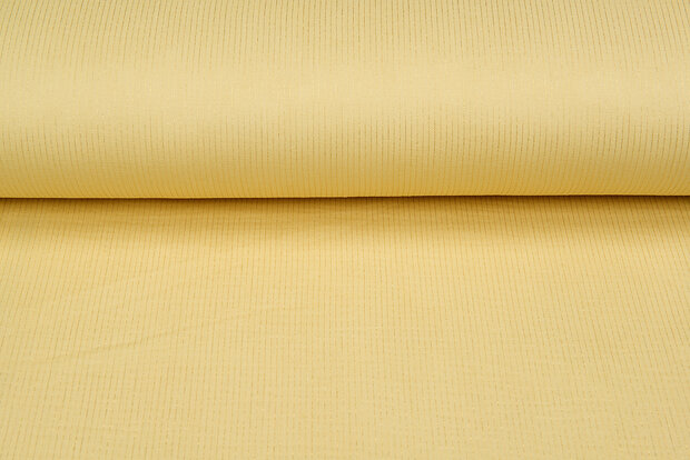 Baumwoll Musselin bedruckt bedrukt Foil Stripes gelb-gold