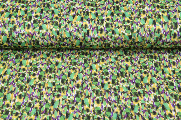 Viskose Jersey bedruckt camo watercolor pique gr&uuml;n