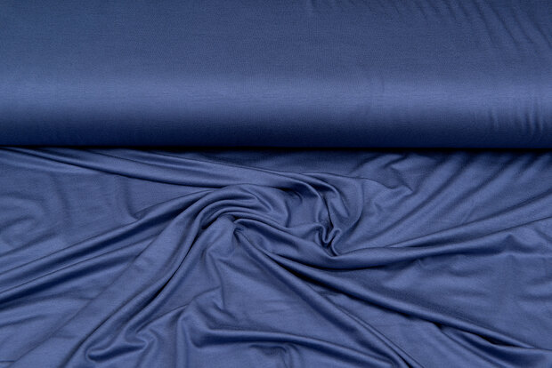 Viskose Jersey metalblau