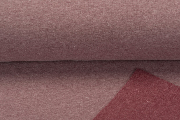 Sweat meliert White Yarn pastell rot