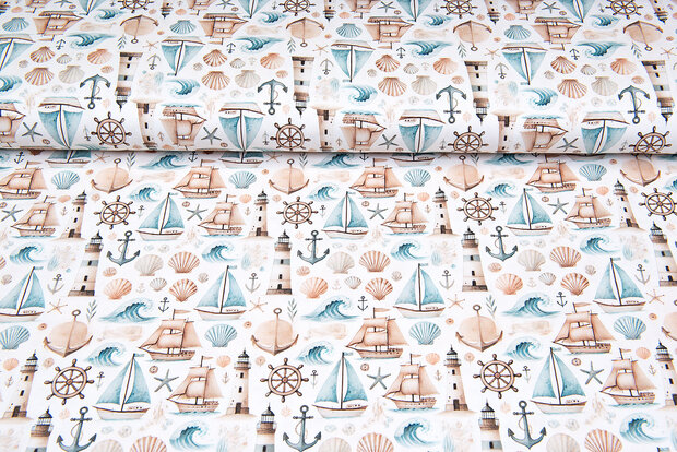 Baumwolljersey digital bedruckt bedrukt ocean life 1