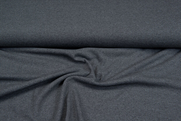 Rippjersey dunkelgrau meliert