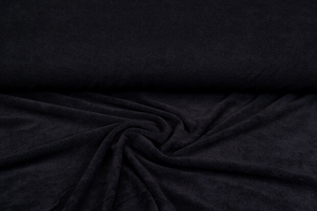 Gestrickte Frotteestoff schwarz