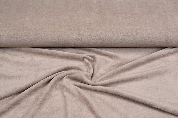 Gestrickte Frotteestoff sand-taupe