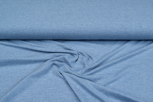 Baumwolljersey Meliert blau