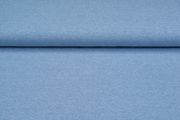 Baumwolljersey Meliert blau