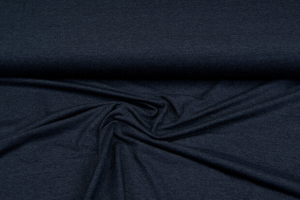 Baumwolljersey Meliert dunkelblau