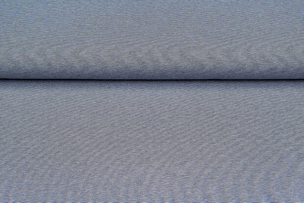 Baumwolljersey stripes grau-blau