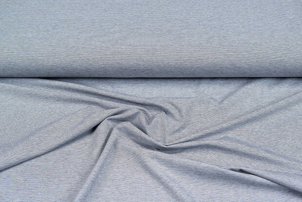 Baumwolljersey stripes grau-schwarz