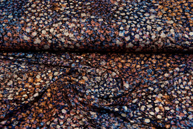 Viskose jersey bedruckt colorful flower dots