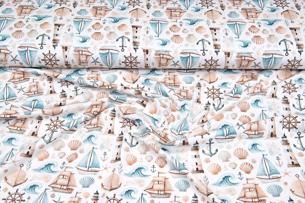 Baumwolljersey digital bedruckt bedrukt ocean life 1