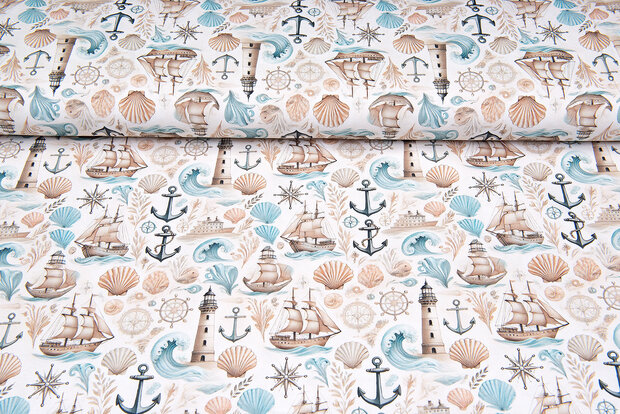 Baumwolljersey digital bedruckt bedrukt ocean life