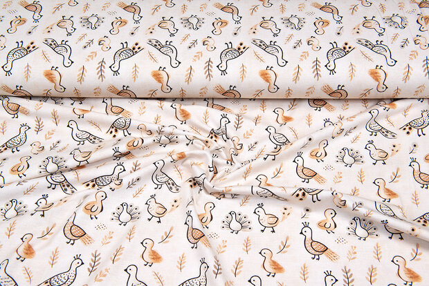 Baumwolljersey digital bedruckt bedrukt pheasant