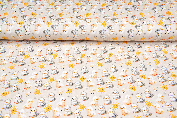 Baumwolljersey digital bedruckt bedrukt sweet chicken