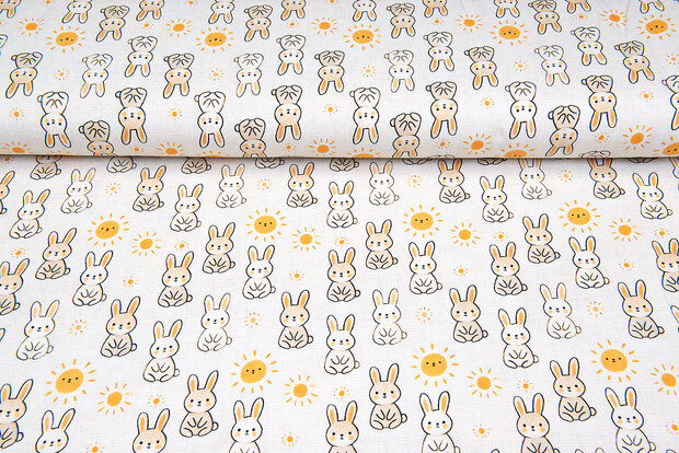 Baumwolljersey digital bedruckt bedrukt sweet rabbit