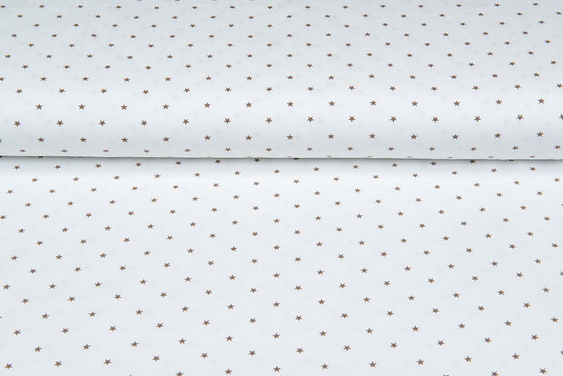 Baumwolljersey bedruckt stars ecru - sand