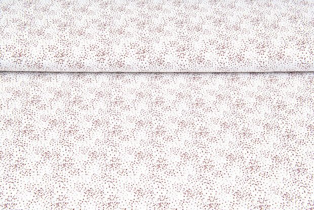 Baumwolljersey bedruckt little dots rostrot