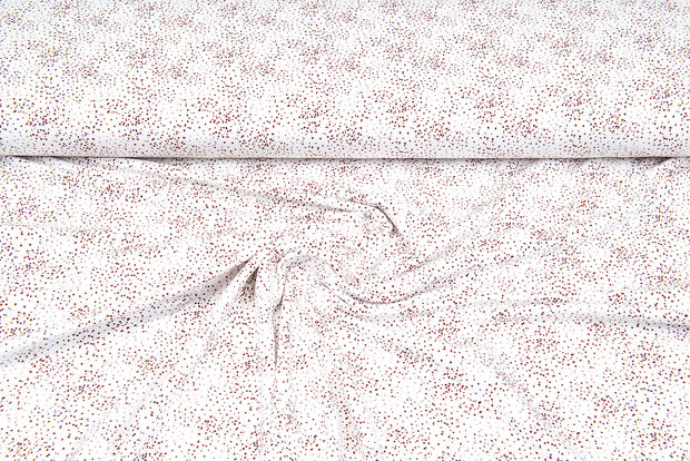 Baumwolljersey bedruckt little dots rostrot