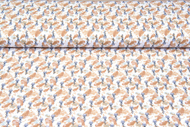 Baumwolljersey bedruckt jellyfish camel