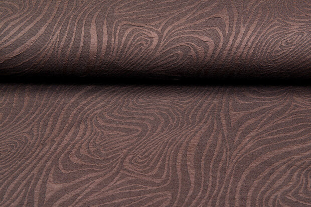 Strickstoff Jacquard retro stripes braun