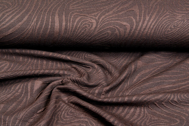 Strickstoff Jacquard retro stripes braun