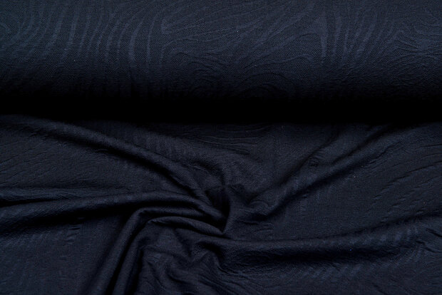 Strickstoff Jacquard retro stripes dunkelblau
