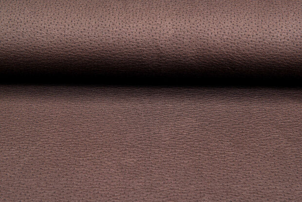 Strickstoff Jacquard little dots braun