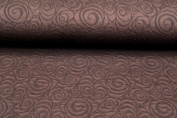 Strickstoff Jacquard retro twill braun