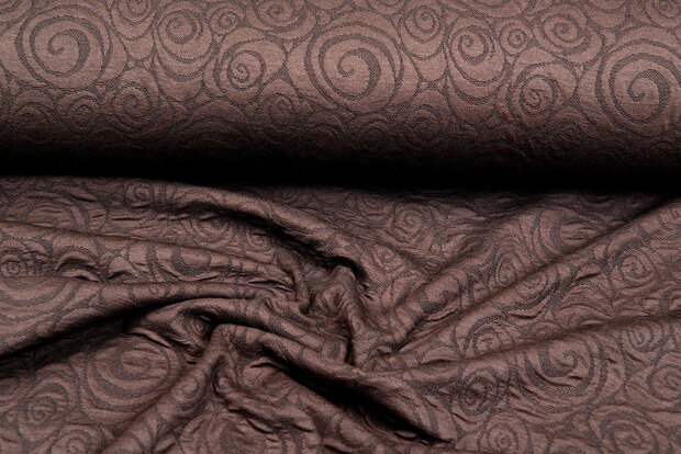 Strickstoff Jacquard retro twill braun
