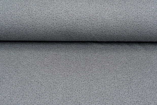 Strickstoff Jacquard little dots grau