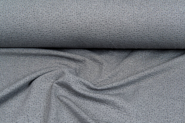 Strickstoff Jacquard little dots grau