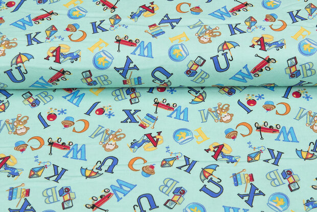 Flanellstoff letters mint