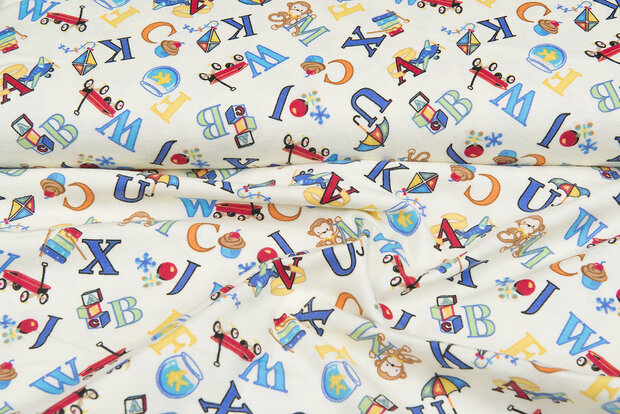 Flanellstoff letters hellgelb