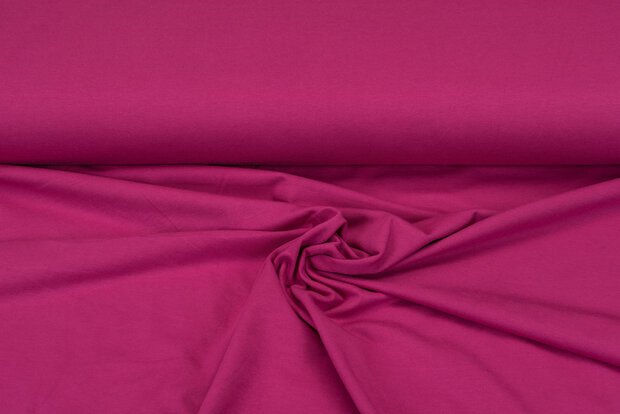 Baumwolljersey uni dunkel cyclaam