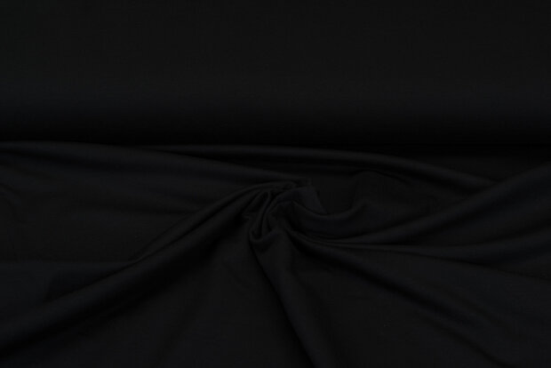 Baumwolljersey uni schwarz