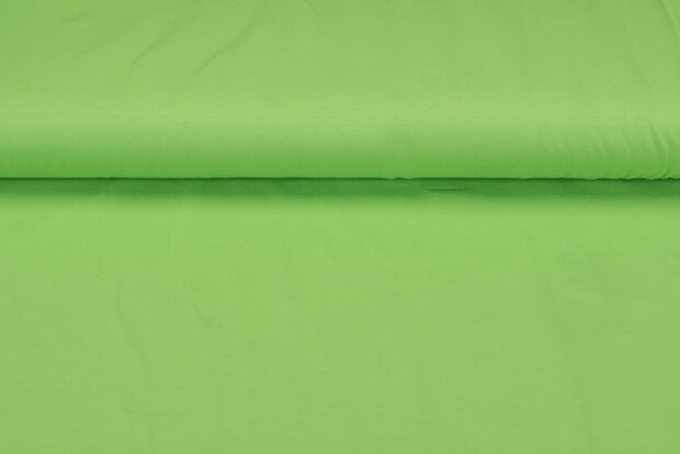 Baumwolljersey uni limegr&uuml;n