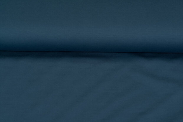 French Terry metal blau